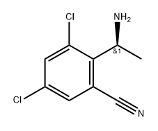 (S)-2-(1-Aminoethyl)-3,5-dichlorobenzonitrile Structure