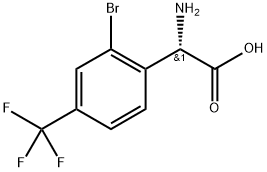 (2S)-2-amino-2-[2-bromo-4-(trifluoromethyl)phenyl]acetic acid Structure