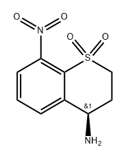 (R)-4-amino-8-nitrothiochromane 1,1-dioxide Structure