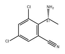 (R)-2-(1-Aminoethyl)-3,5-dichlorobenzonitrile Structure