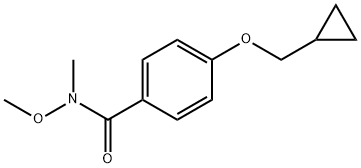 4-(Cyclopropylmethoxy)-N-methoxy-N-methylbenzamide Structure