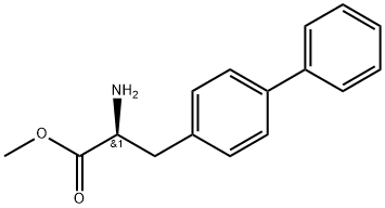 [1,1'-Biphenyl]-4-propanoic acid, α-amino-, methyl ester, (αS)- 구조식 이미지