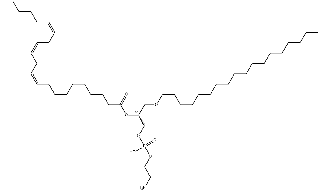 1-1(Z)-Octadecenyl-2-Adrenoyl-sn-glycero-3-PE Structure