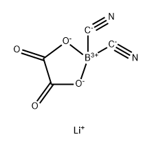 Borate(1-), bis(cyano-κC)[ethanedioato(2-)-κO1,κO2]-, lithium (1:1), (T-4)- Structure