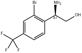 (2R)-2-amino-2-[2-bromo-4-(trifluoromethyl)phenyl]ethan-1-ol 구조식 이미지