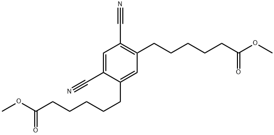 1,3-Benzenedihexanoic acid, 4,6-dicyano-, 1,3-dimethyl ester Structure