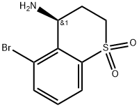 (S)-4-amino-5-bromothiochromane1,1-dioxide 구조식 이미지