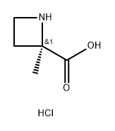 2-Azetidinecarboxylic acid, 2-methyl-, hydrochloride (1:1), (2R)- Structure