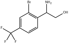 2-amino-2-[2-bromo-4-(trifluoromethyl)phenyl]ethan-1-ol Structure