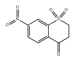 7-nitrothiochroman-4-one 1,1-dioxide Structure