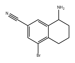 8-amino-4-bromo-5,6,7,8-tetrahydronaphthalene-2-carbonitrile Structure