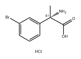 (S)-2-amino-2-(3-bromophenyl)propanoic acid hydrochloride Structure