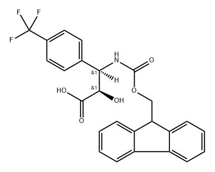 N-(9H-Fluoren-9-yl)MethOxy]Carbonyl (2R,3R)-3-Amino-2-hydroxy-3-(4-trifluoromethyl-phenyl)propionic acid Structure