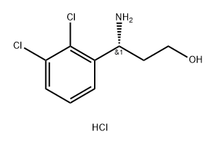 (R)-3-amino-3-(2,3-dichlorophenyl)propan-1-ol hydrochloride 구조식 이미지