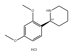 Piperidine, 2-(2,4-dimethoxyphenyl)-, hydrochloride (1:1), (2S)- Structure