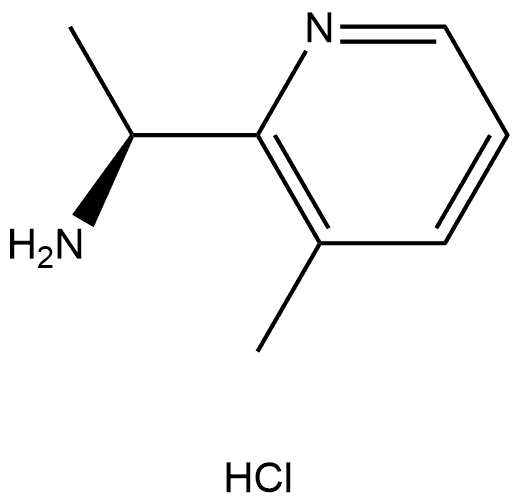 (S)-1-(3-methylpyridin-2-yl)ethan-1-amine hydrochloride 구조식 이미지