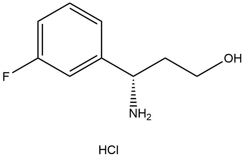 (S)-3-amino-3-(3-fluorophenyl)propan-1-ol hydrochloride Structure