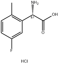 (2S)-2-AMINO-2-(5-FLUORO-2-METHYLPHENYL)ACETIC ACID HYDROCHLORIDE Structure