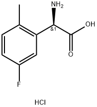 (2R)-2-AMINO-2-(5-FLUORO-2-METHYLPHENYL)ACETIC ACID HYDROCHLORIDE Structure