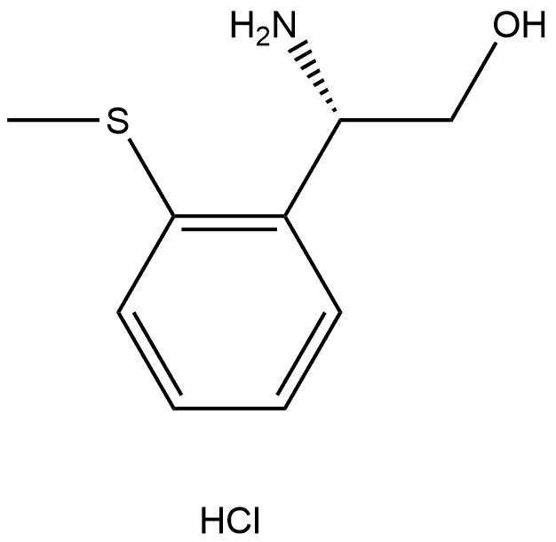 (S)-2-Amino-2-(2-(methylthio)phenyl)ethan-1-ol hydrochloride Structure