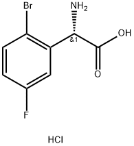 (2S)-2-AMINO-2-(2-BROMO-5-FLUOROPHENYL)ACETIC ACID HYDROCHLORIDE Structure