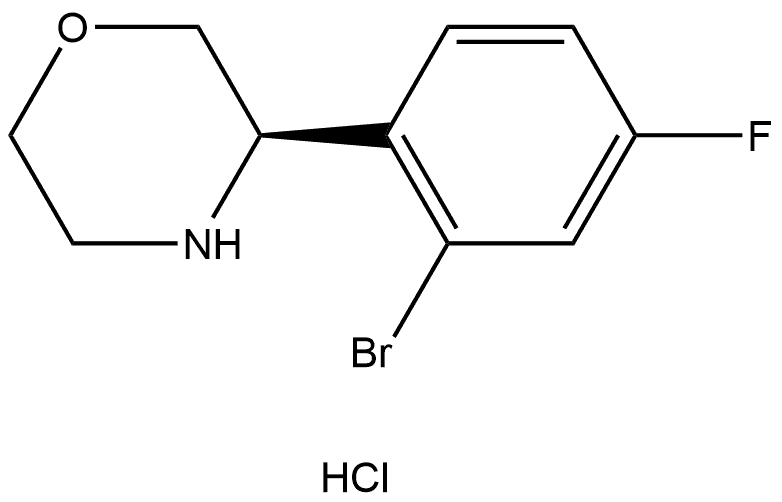 (R)-3-(2-bromo-4-fluorophenyl)morpholine hydrochloride Structure