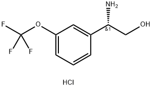 (S)-2-amino-2-(3-(trifluoromethoxy)phenyl)ethan-1-ol hydrochloride Structure