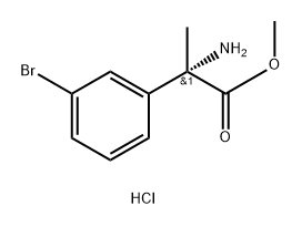 methyl (S)-2-amino-2-(3-bromophenyl)propanoate hydrochloride Structure