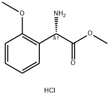 Benzeneacetic acid, α-amino-2-methoxy-, methyl ester, hydrochloride (1:1), (αS)- Structure