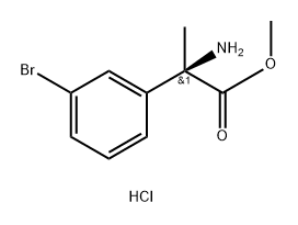 methyl (R)-2-amino-2-(3-bromophenyl)propanoate hydrochloride 구조식 이미지