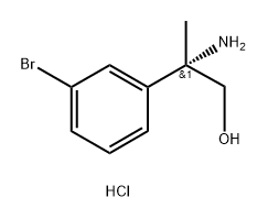 (S)-2-amino-2-(3-bromophenyl)propan-1-ol hydrochloride Structure