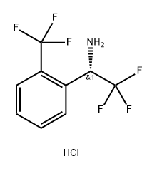 (S)-2,2,2-trifluoro-1-(2-(trifluoromethyl)phenyl)ethan-1-amine hydrochloride Structure