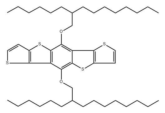 Dithieno[2,3-d:2',3'-d']benzo[1,2-b:4,5-b']dithiophene, 5,10-bis[(2-hexyldecyl)oxy]- Structure