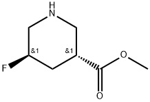 rel-Methyl (3R,5R)-5-fluoro-3-piperidinecarboxylate Structure