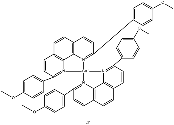 Copper(1+), bis[2,9-bis(4-methoxyphenyl)-1,10-phenanthroline-κN1,κN10]-, chloride (1:1), (T-4)- Structure