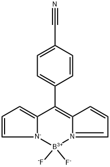 8-(p-cyano-phenyl)-4,4-difluoro-4-bora-3a,4a-diaza-s-indacene Structure