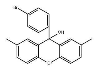 9-(4-bromophenyl)-2,7-dimethyl-9H-xanthen-9-ol 구조식 이미지