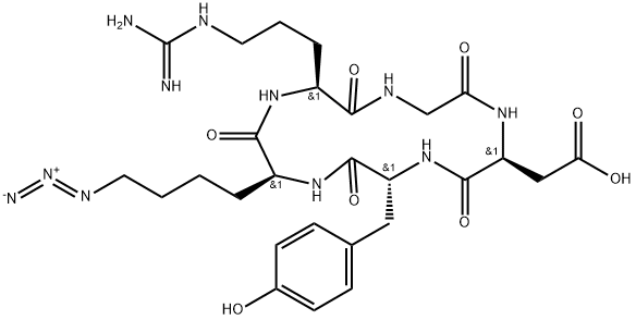 Cyclo(-Arg-Gly-Asp-D-Tyr-ε-azido-Nle) trifluoroacetate salt Structure