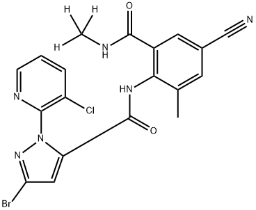 Cyantraniliprole-D3 구조식 이미지