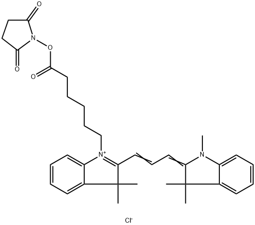 Cyanine3 NHS ester 구조식 이미지