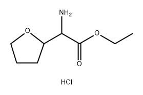 ETHYL AMINO(TETRAHYDROFURAN-2-YL)ACETATE HYDROCHLORIDE 구조식 이미지