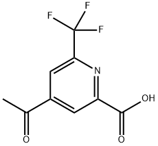 4-Acetyl-6-(trifluoromethyl)picolinic acid Structure