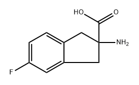 2-amino-5-fluoro-2,3-dihydro-1H-indene-2-carboxylic acid Structure