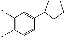 1,2-Dichloro-4-cyclopentylbenzene Structure