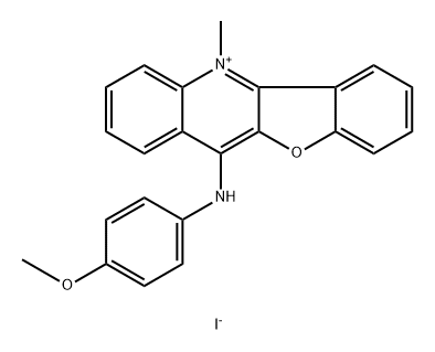 Benzofuro[3,2-b]quinolinium, 11-[(4-methoxyphenyl)amino]-5-methyl-, iodide (1:1) Structure