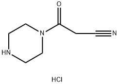 3-oxo-3-(piperazin-1-yl)propanenitrile hydrochloride Structure