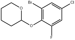 2-(2-Bromo-4-chloro-6-fluorophenoxy)tetrahydro-2H-pyran Structure