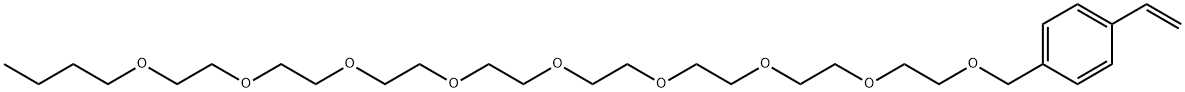 1-(4-Ethenylphenyl)-2,5,8,11,14,17,20,23,26-nonaoxatriacontane Structure