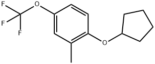 1-(Cyclopentyloxy)-2-methyl-4-(trifluoromethoxy)benzene Structure