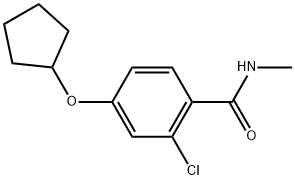 2-Chloro-4-(cyclopentyloxy)-N-methylbenzamide Structure